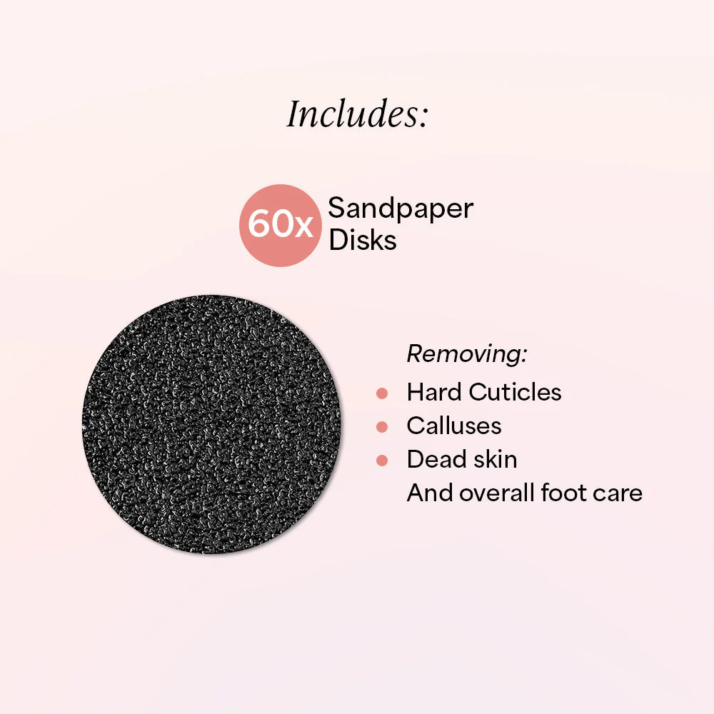 Smooth Steps Feet Callus Remover | 30 FREE Sandpaper disks included