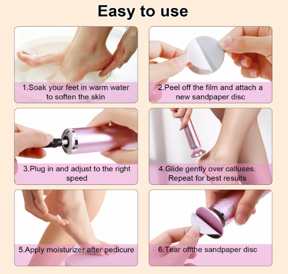 Feet Callus Remover | 30 FREE Sandpaper disks included